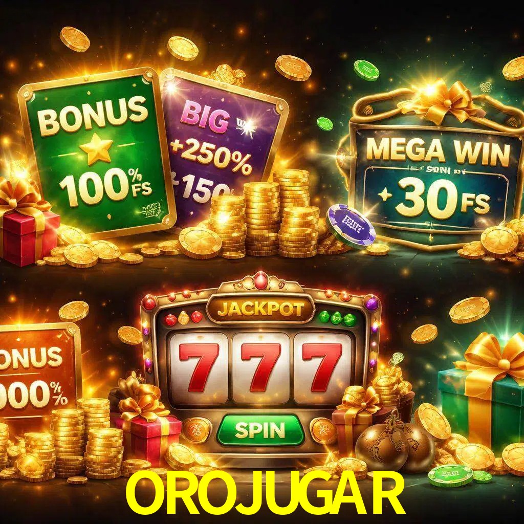 Tipos de bonos OROJUGAR incluyendo recompensas de bienvenida y promociones continuas