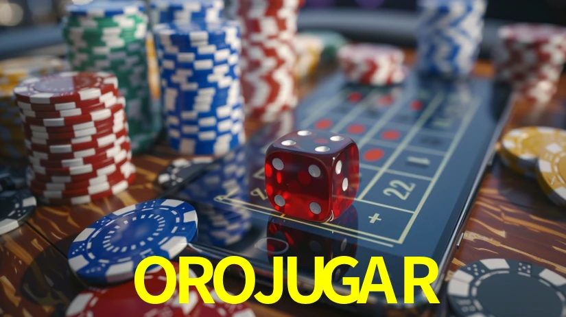 Interfaz de la app móvil OROJUGAR en un smartphone moderno